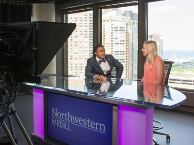 Medill broadcast studio